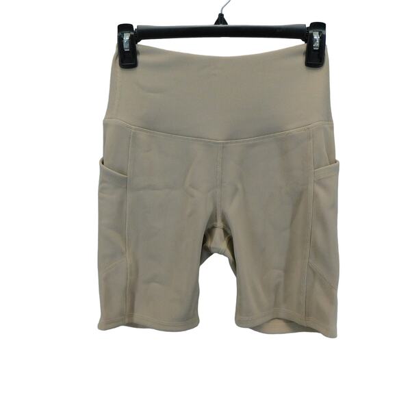Women Yoga Shorts w/ Pockets Tummy Control High Waist Compression Workout Biker - Picture 1 of 8